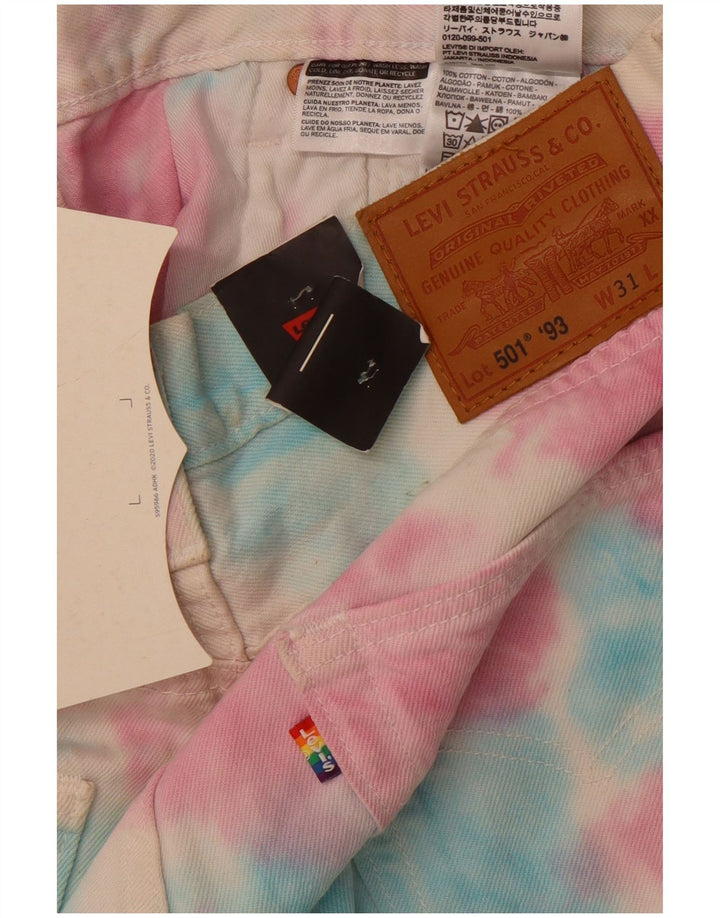 Ανδρικό τζιν σορτς LEVI'S 501 W32 μεσαία πολύχρωμη βαμβακερή γραβάτα