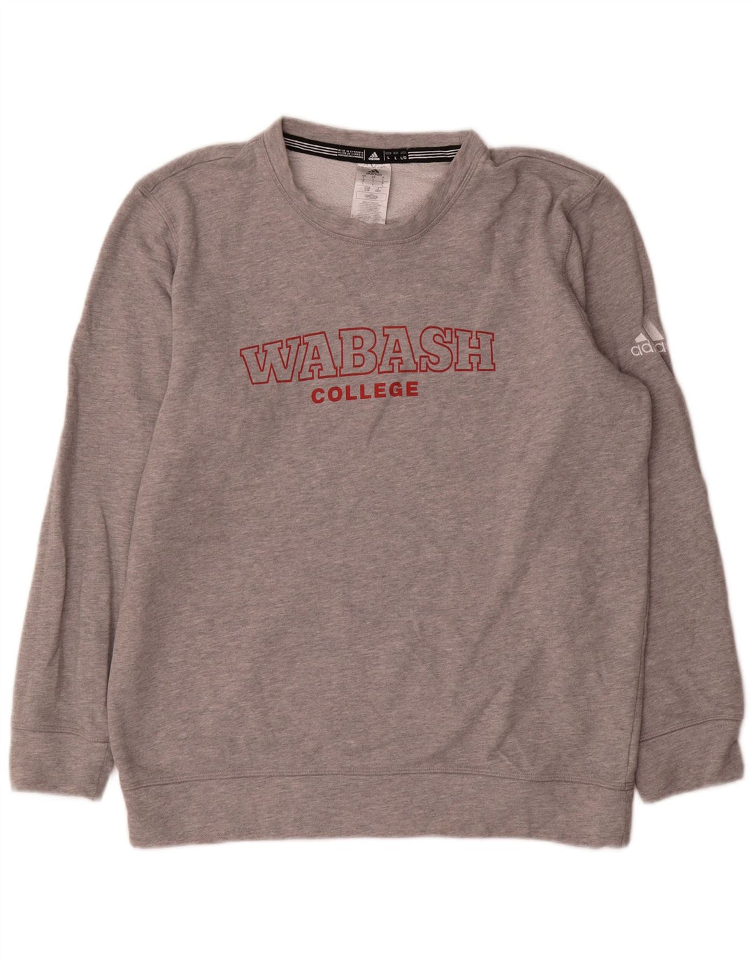 Ανδρικό γραφικό φούτερ Adidas Jumper μεγάλο γκρι βαμβακερό