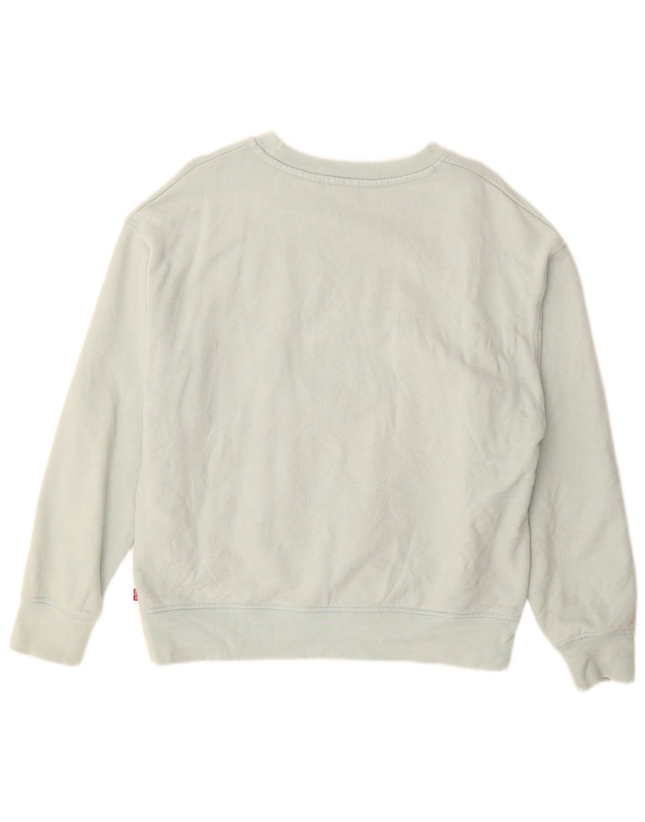 Γυναικείο γραφικό φούτερ Levi's Jumper UK 14 μεσαίο τιρκουάζ βαμβάκι