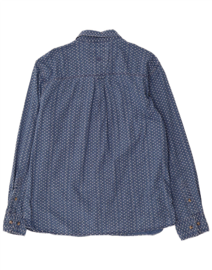 Fat Face Ανδρικό πουκάμισο Regular Fit XL Blue Check Cotton