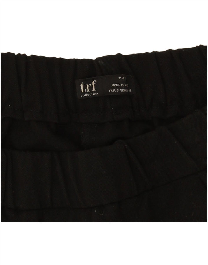 Zara Γυναικείο Slim Cropped Παντελόνι Small W26 L24 Black