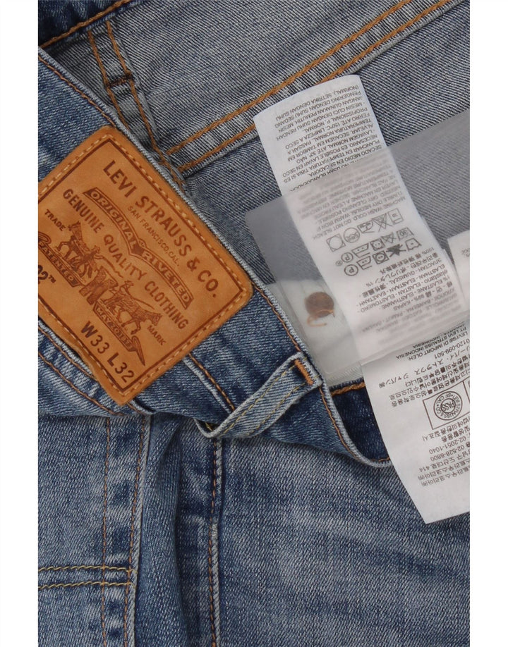 Levi's Mens 502 Tapered Jeans W33 L26 Blue Cotton