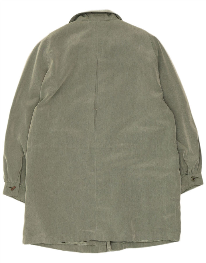 Vintage γυναικείο πανωφόρι UK 14 Large Green Polyester