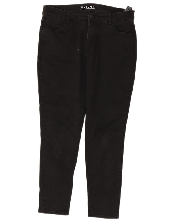 Marks & Spencer Γυναικεία Skinny Jeans UK 14 Large W34 L27 Black Cotton