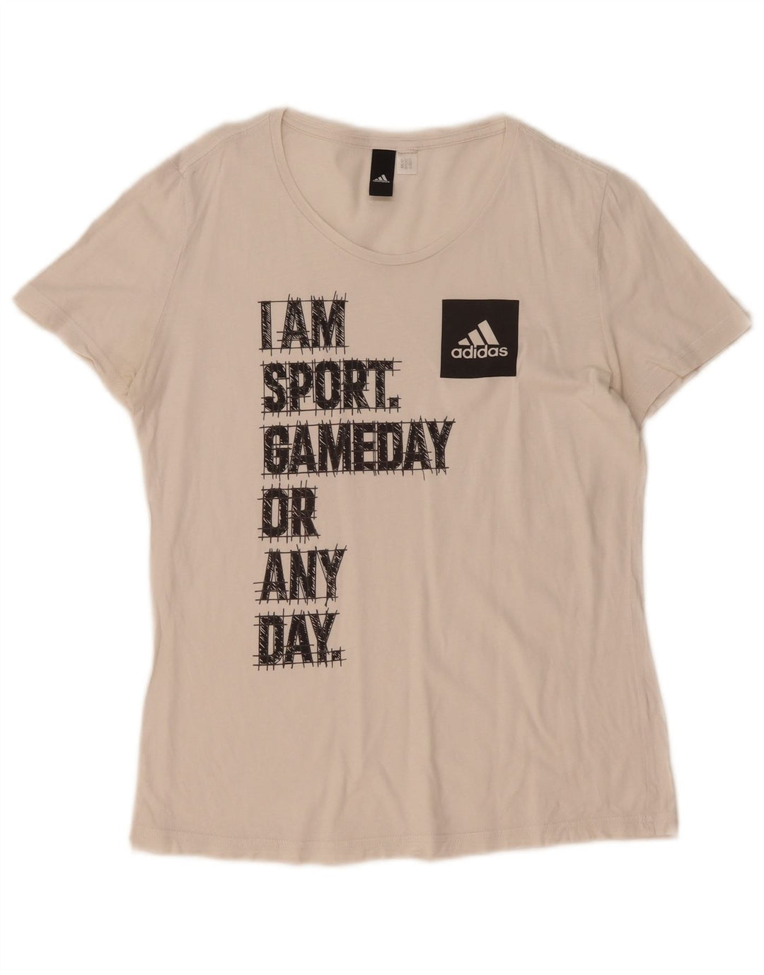 Γυναικείο γραφικό T-shirt Adidas Top UK 14 Medium White