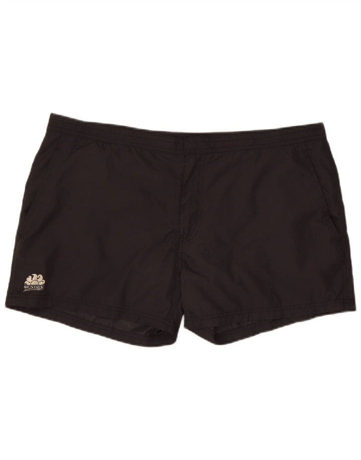 SUNDEK Womens Swimming Shorts UK 20 2XL Black Polyester