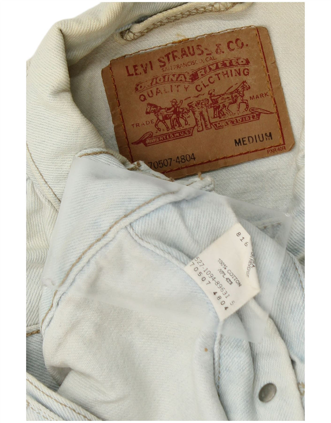 Ανδρικό τζιν μπουφάν Levi's UK 38 Medium Blue Cotton