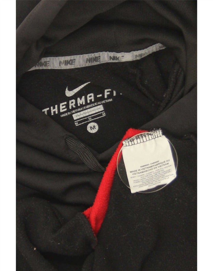 Nike γυναικείο φούτερ με κουκούλα UK 14 Medium Black Colorblock Πολυεστέρας
