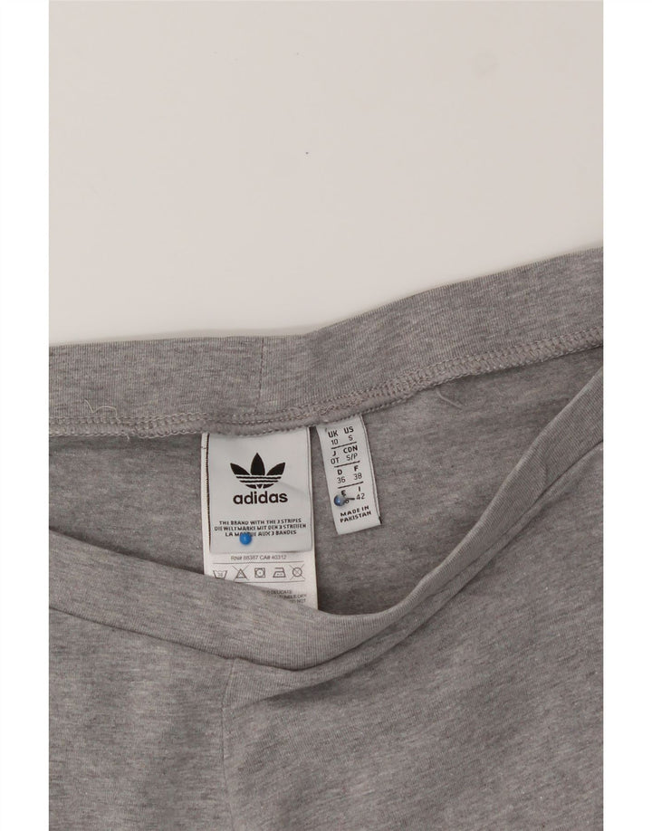 ADIDAS Womens Leggings UK 10 Small Grey Cotton Vintage Adidas and Second-Hand Adidas from Messina Hembry 