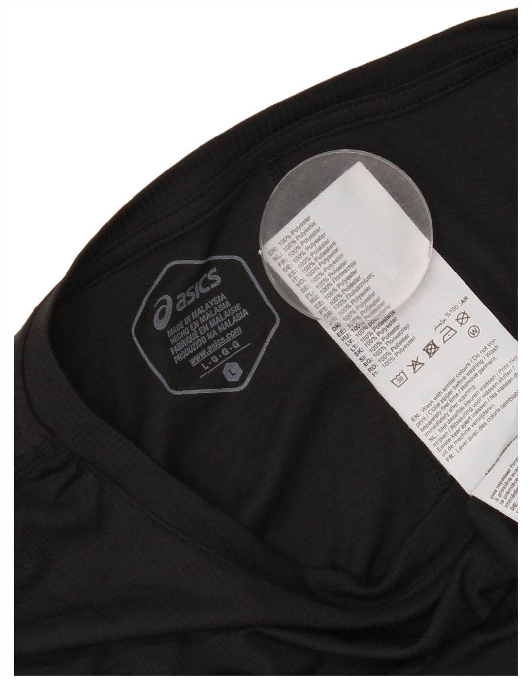 Ανδρικό T-Shirt Asics Top μεγάλο μαύρο πολυεστέρα
