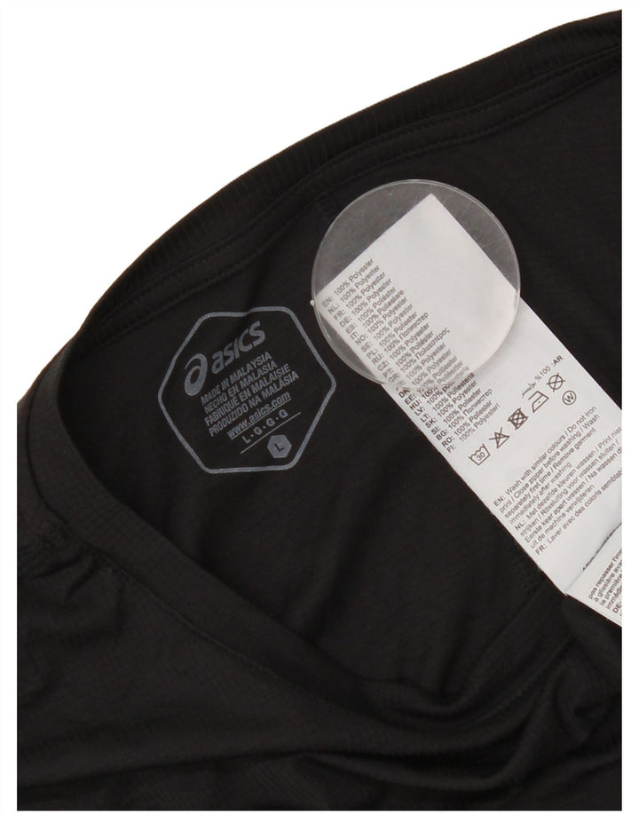 Ανδρικό T-Shirt Asics Top μεγάλο μαύρο πολυεστέρα