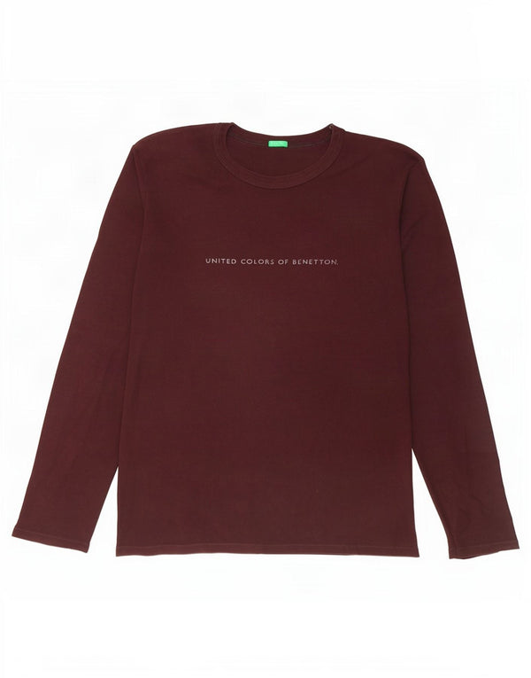 Benetton Γυναικείο τοπ μακρυμάνικο UK 18 XL καφέ βαμβακερό