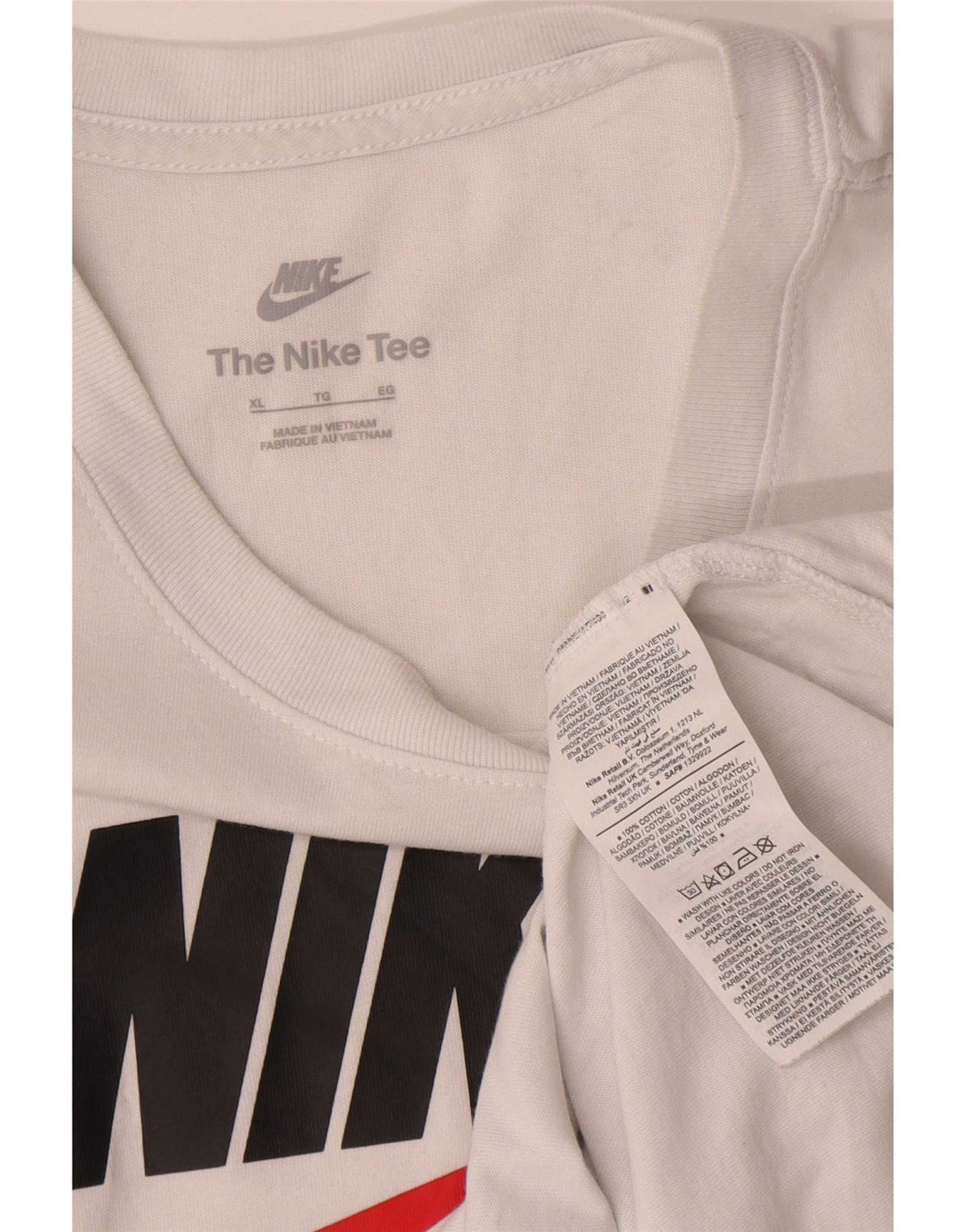 Ανδρικό γραφικό μπλουζάκι Nike XL λευκό βαμβακερό