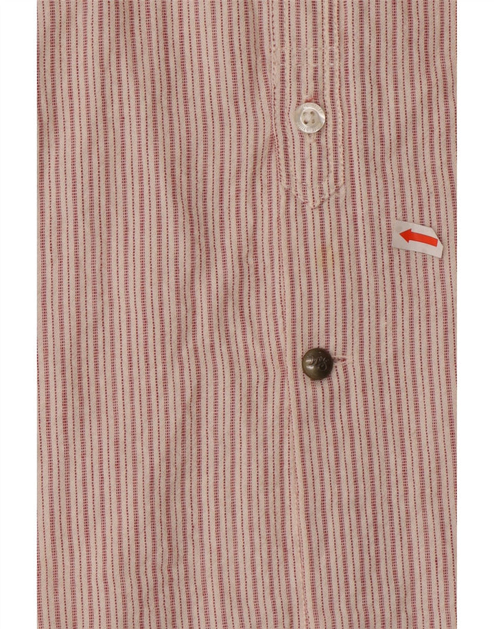 White Stuff Ανδρικό πουκάμισο Slim Fit Μεσαίο ροζ βαμβακερό ριγέ