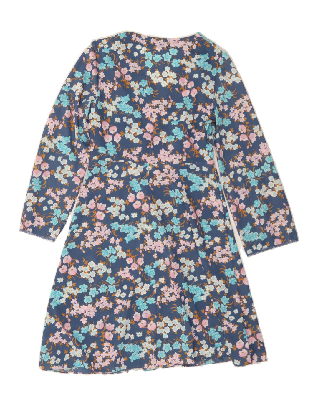VINTAGE Womens 2 Piece Set UK 10 Small Navy Blue Floral Vintage Vintage and Second-Hand Vintage from Messina Hembry 