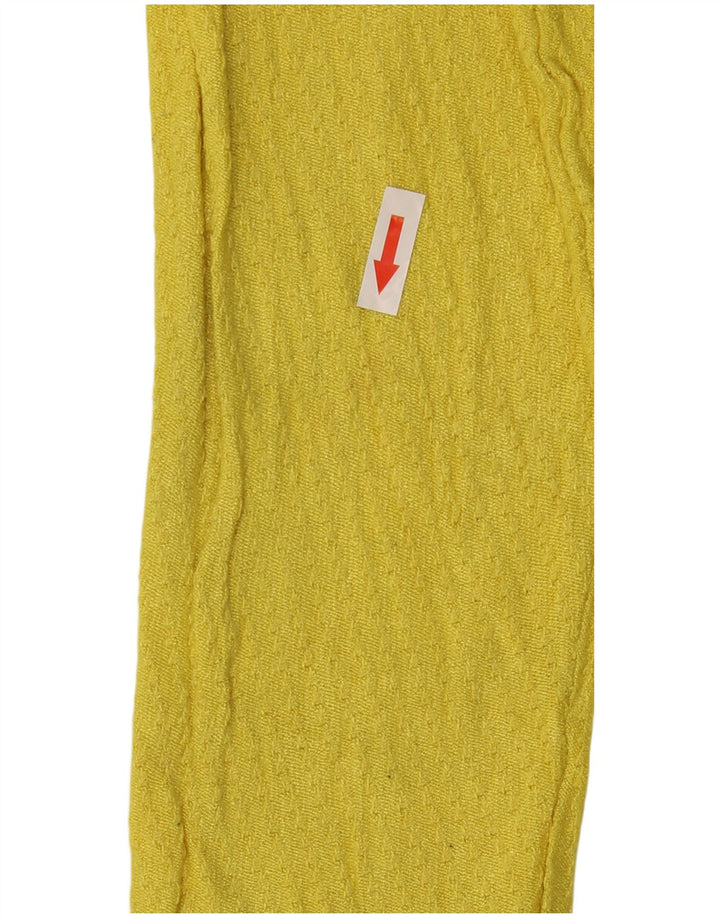 Zara Γυναικείο πουλόβερ με λαιμόκοψη UK 12 Medium Yellow