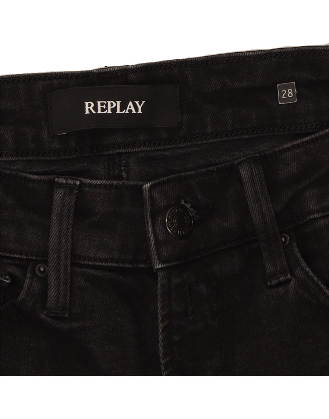 REPLAY Womens Skinny Jeans W28 L30 Black Vintage Replay and Second-Hand Replay from Messina Hembry 