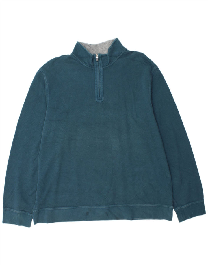 Ανδρικό φούτερ με φερμουάρ IZOD 2XL Μπλε βαμβακερό