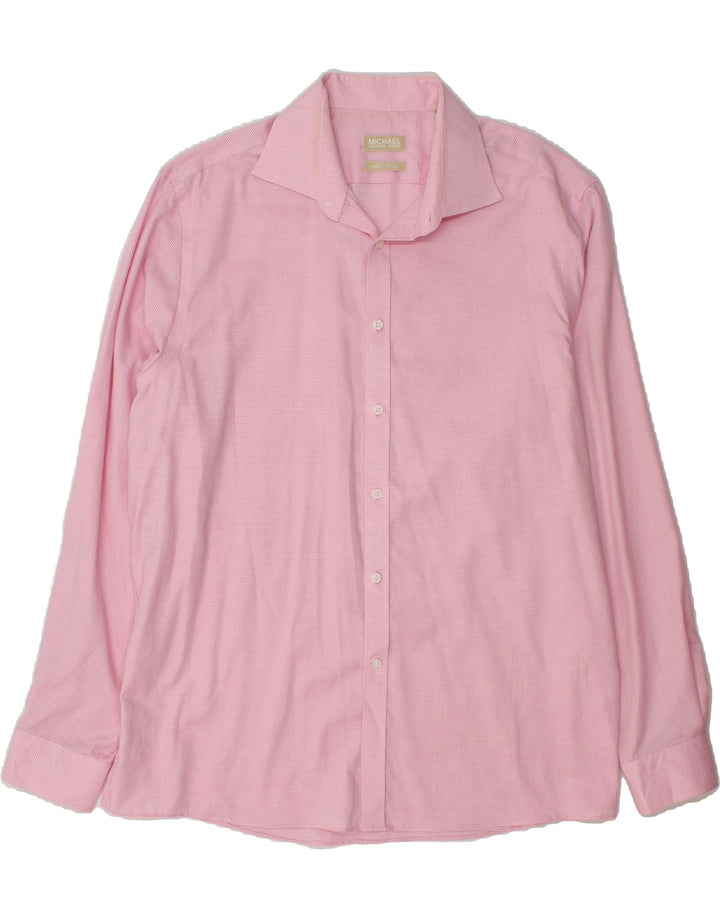 MICHAEL KORS Mens Regular Fit Shirt Size 17 1/2 XL Pink Spotted Vintage Michael Kors and Second-Hand Michael Kors from Messina Hembry 