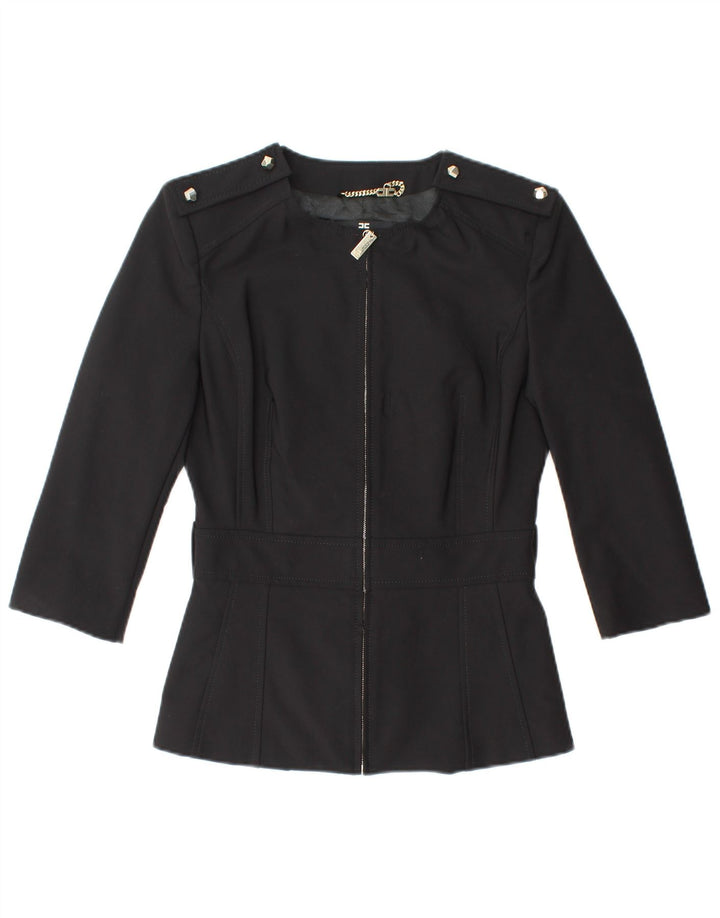 ELISABETTA FRANCHI Γυναικείο μπουφάν Blazer 3/4 μανίκια IT 42 Μεσαίο Μαύρο