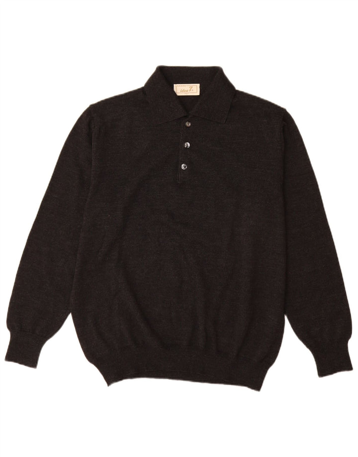 Ανδρικό πουλόβερ Idea Polo Neck Jumper IT 50 μεσαίου γκρι μαλλί