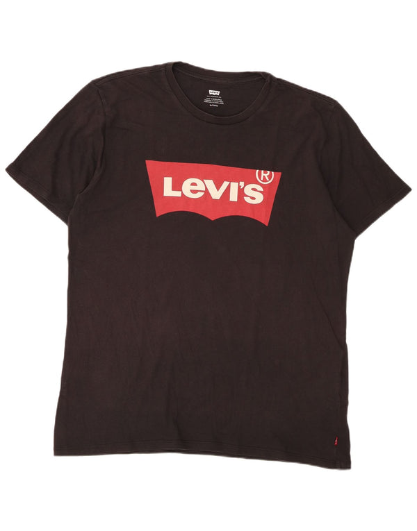 Ανδρικό γραφικό T-Shirt Levi's Top XL Μαύρο βαμβακερό