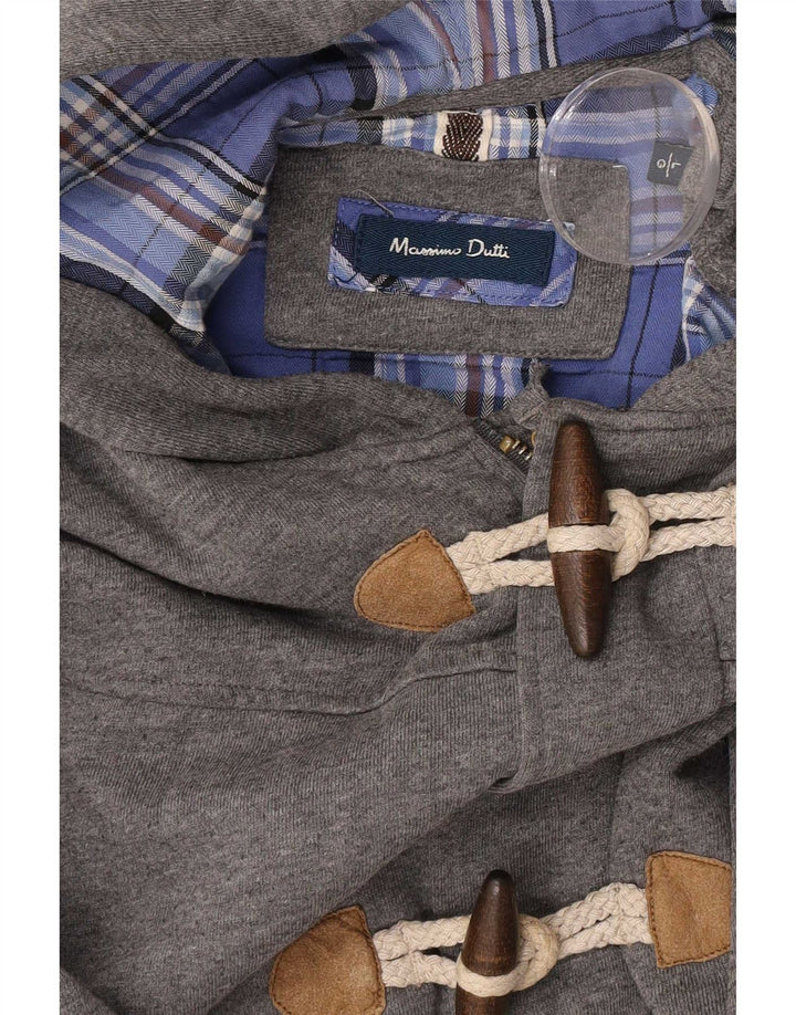 Ανδρικό πουλόβερ με κουκούλα με φερμουάρ Massimo Dutti σε μεγάλο γκρι