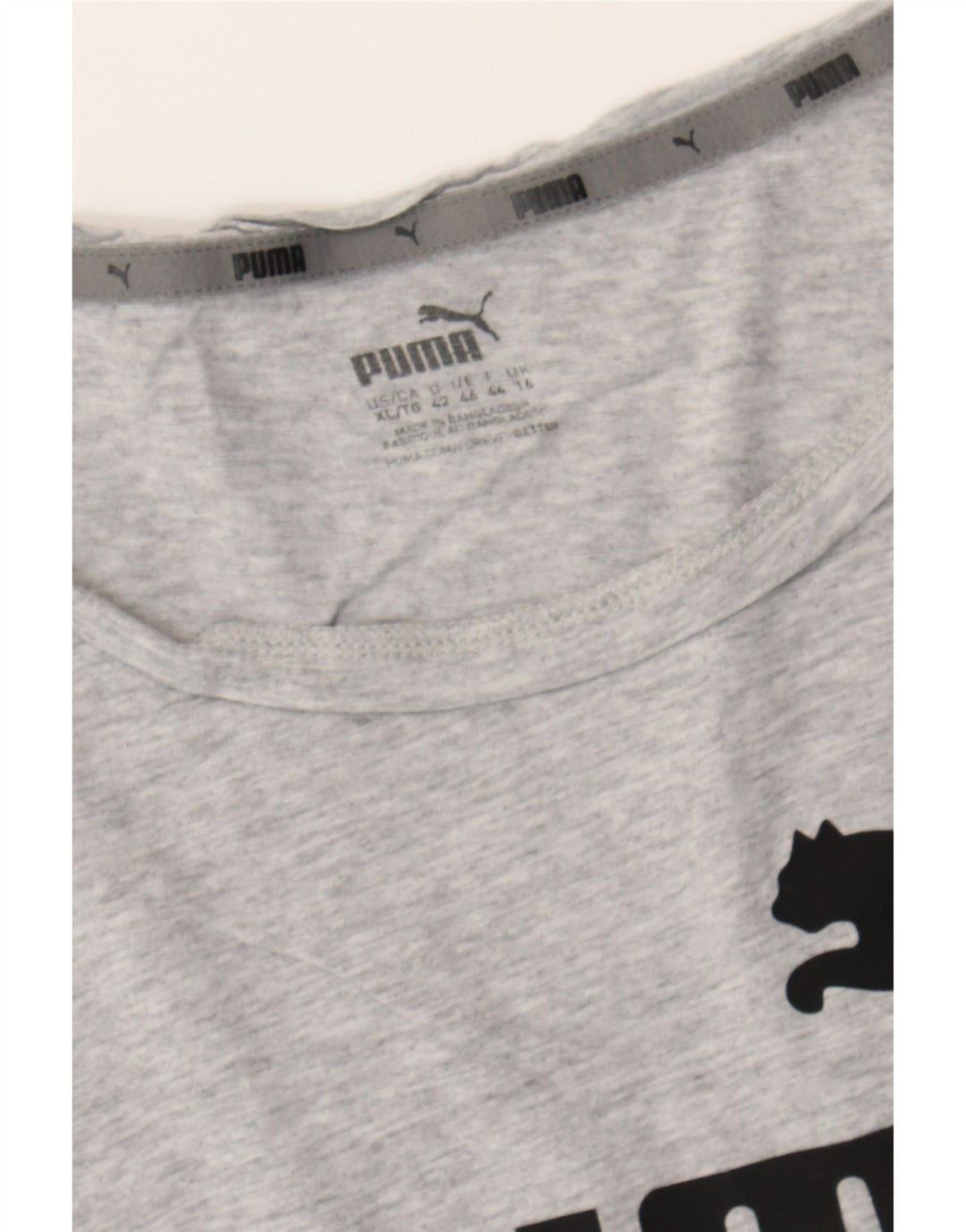PUMA Womens Graphic T-Shirt Top UK 16 Large Grey Vintage Puma and Second-Hand Puma from Messina Hembry 
