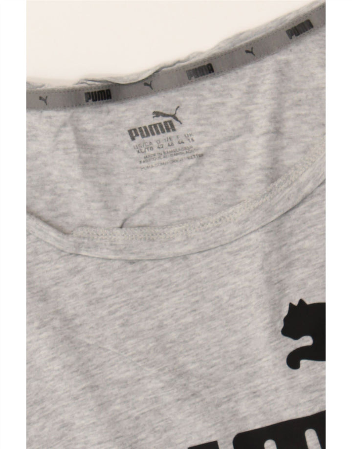 PUMA Womens Graphic T-Shirt Top UK 16 Large Grey Vintage Puma and Second-Hand Puma from Messina Hembry 
