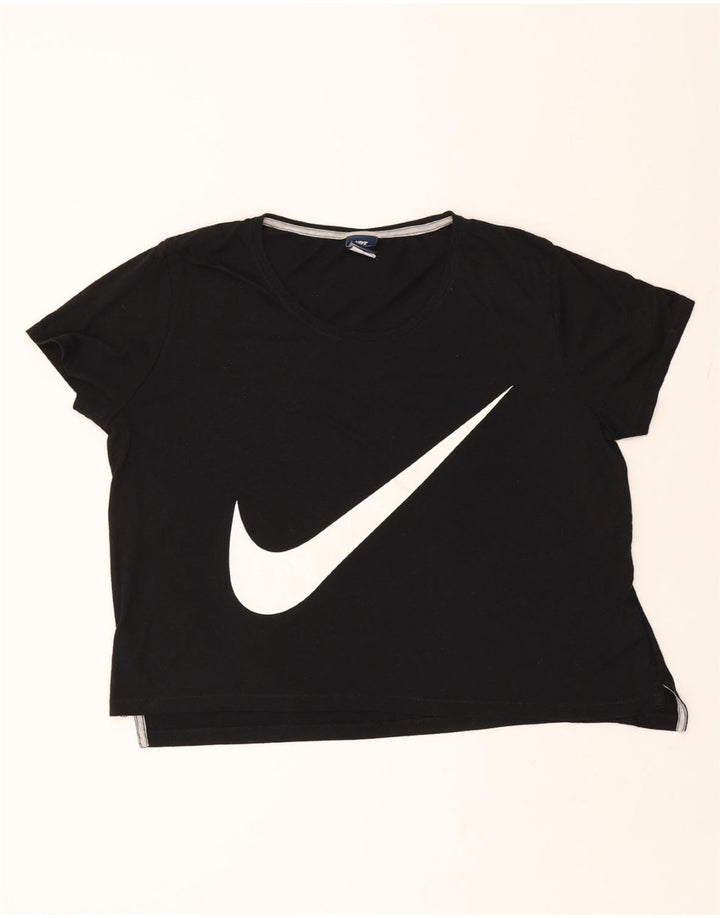 NIKE Womens Graphic T-Shirt Top UK 16 Large Black Polyester Vintage Nike and Second-Hand Nike from Messina Hembry 