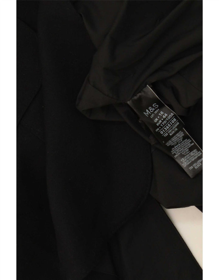 Marks & Spencer Γυναικείο μπουφάν σακάκι με 1 κουμπί UK 16 μεγάλο μαύρο πολυεστέρα