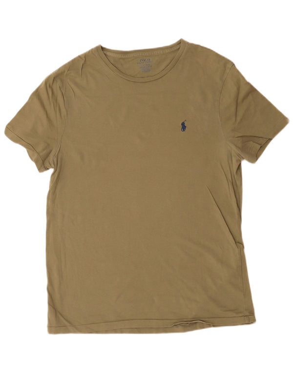 Μπλουζάκι Polo Ralph Lauren Ανδρικό μπλουζάκι με λεπτή εφαρμογή με μεγάλο βαμβακερό χακί