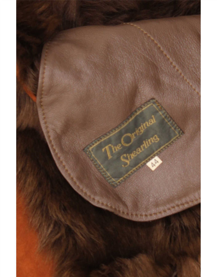Vintage Γυναικείο Παλτό Shearling Loose Fit IT 44 Μεσαίο Καφέ
