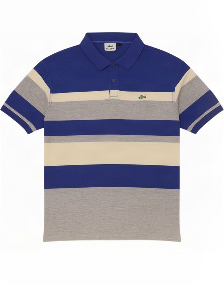 Lacoste Ανδρικό πουκάμισο Polo XL Πολύχρωμο ριγέ πολυεστέρα