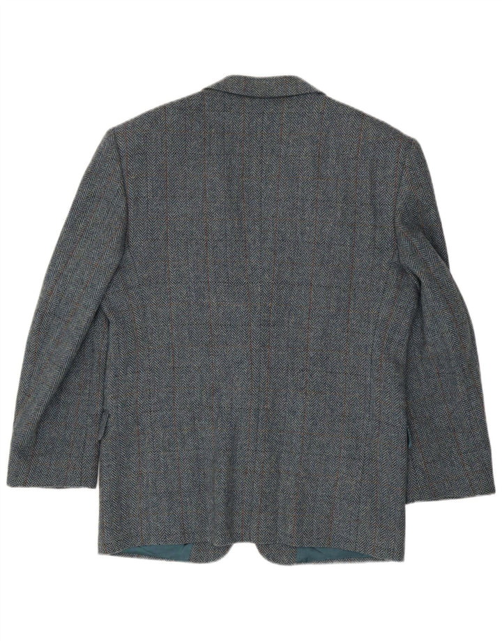 San Remo Ανδρικό τζάκετ Blazer 2 κουμπιών IT 50 Μεγάλο Μπλε Ψαροκόκκαλο