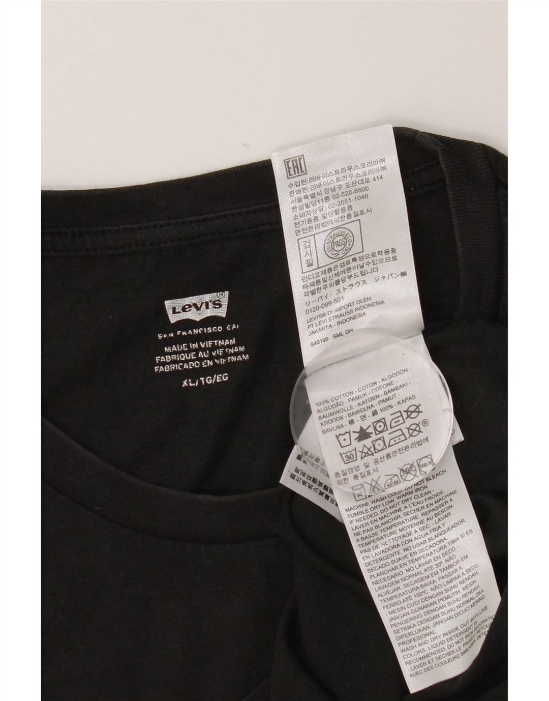 Ανδρικό γραφικό T-Shirt Levi's Top XL Μαύρο βαμβακερό