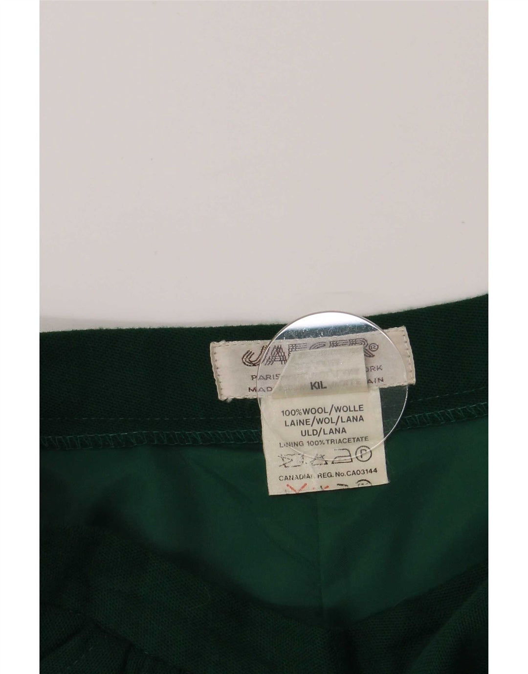 Γυναικεία Jaeger A-Line Φούστα UK 14 Medium W26 Green Wool
