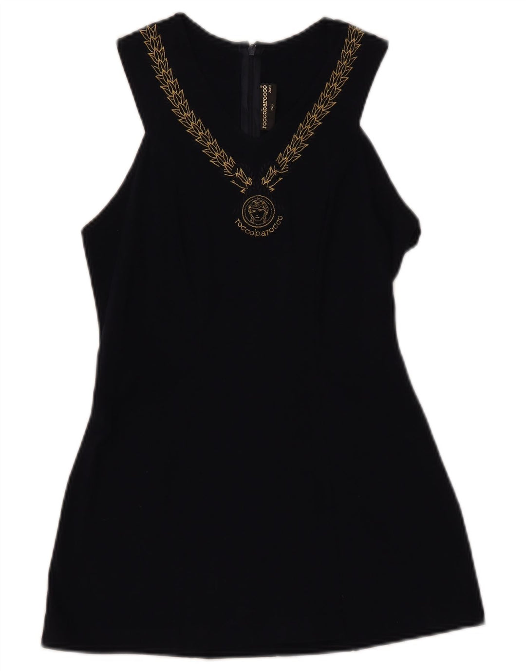 ROCCOBAROCCO Γυναικεία μπλούζα αμάνικη μπλούζα IT 44 Μεσαίο μπλε φλοράλ