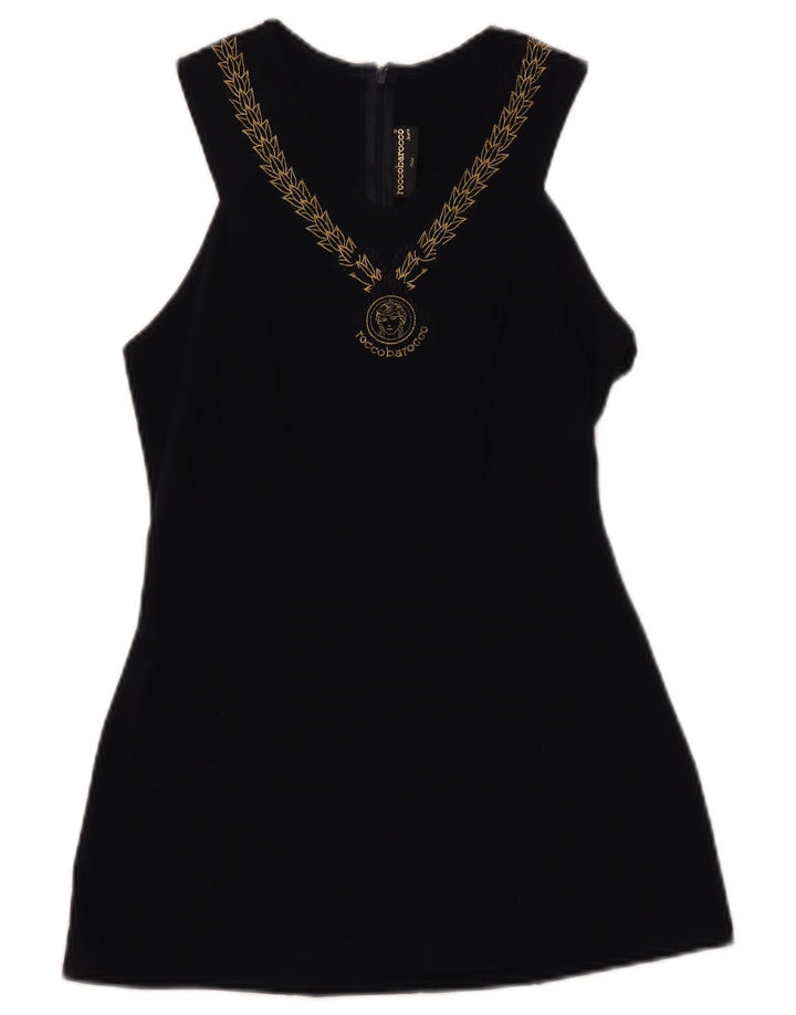 ROCCOBAROCCO Γυναικεία μπλούζα αμάνικη μπλούζα IT 44 Μεσαίο μπλε φλοράλ