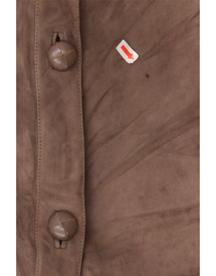 VINTAGE Γυναικείο Παλτό Shearling UK 14 Large Beige