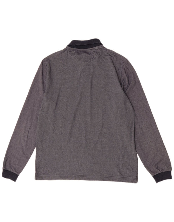 Ανδρικό Champion Easy Fit Μακρυμάνικο Πόλο Μπλουζάκι Μεγάλο Ναυτικό Βαμβακερό