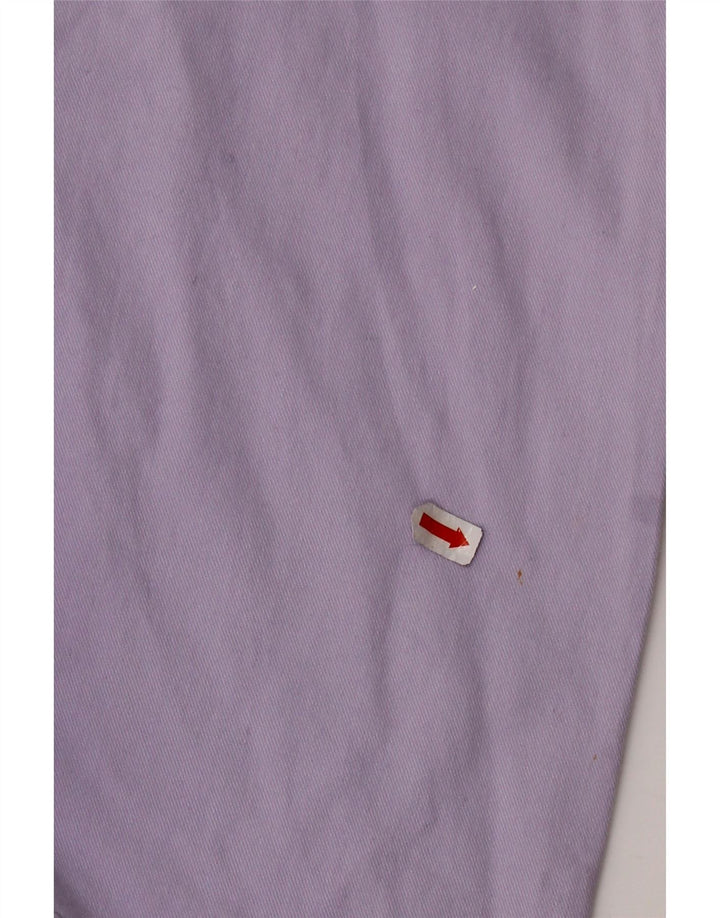 CREW CLOTHING Ανδρικό πουλόβερ Πουκάμισο Μικρό Μωβ Βαμβακερό