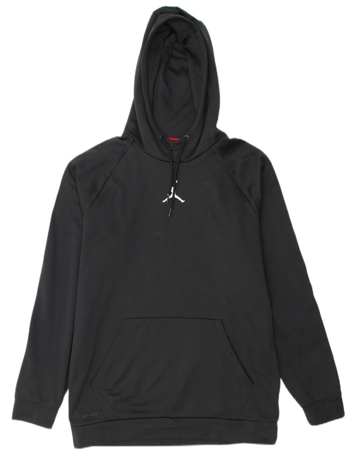 JORDAN Ανδρικό Dri Fit Hoodie Jumper Μεγάλος Μαύρος Πολυεστέρας