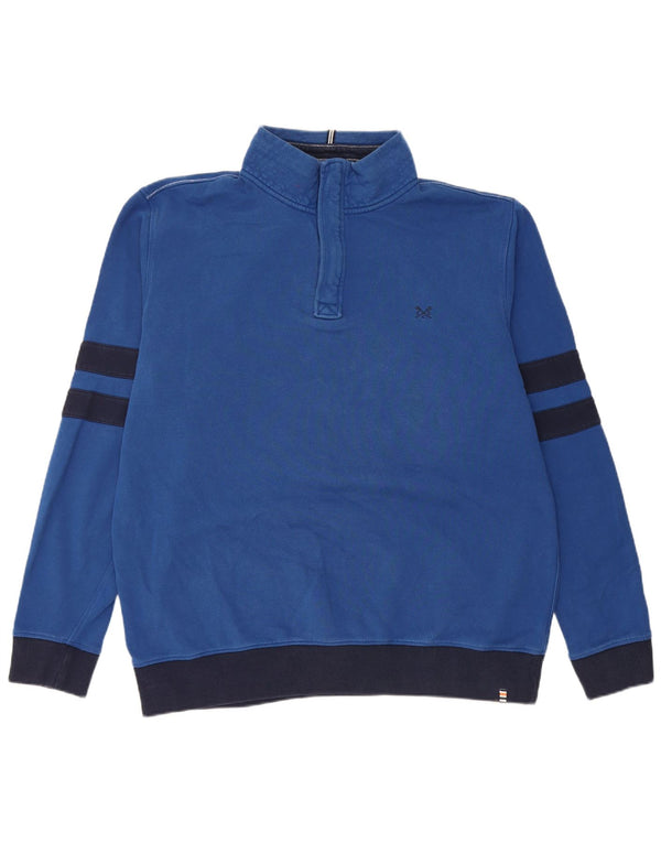 Crew Clothing Ανδρικό γραφικό φούτερ με φερμουάρ Jumper XL Blue Colourblock