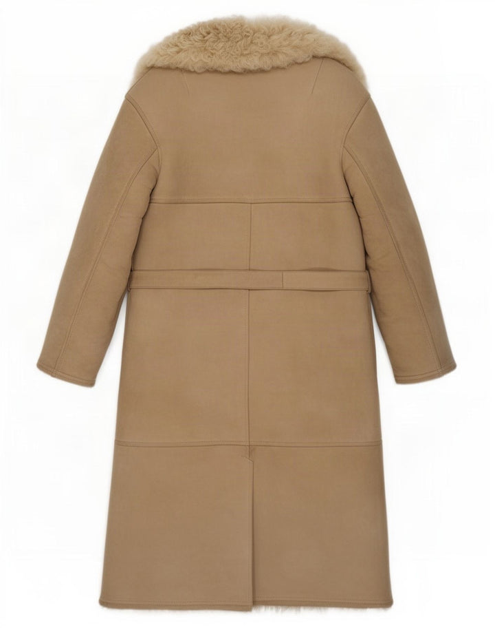 Vintage Γυναικείο Παλτό Shearling UK 8 Small Beige
