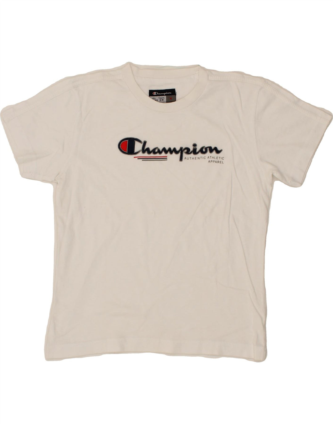 CHAMPION Boys Graphic T-Shirt Top 9-10 Years Medium White Cotton Vintage Champion and Second-Hand Champion from Messina Hembry 