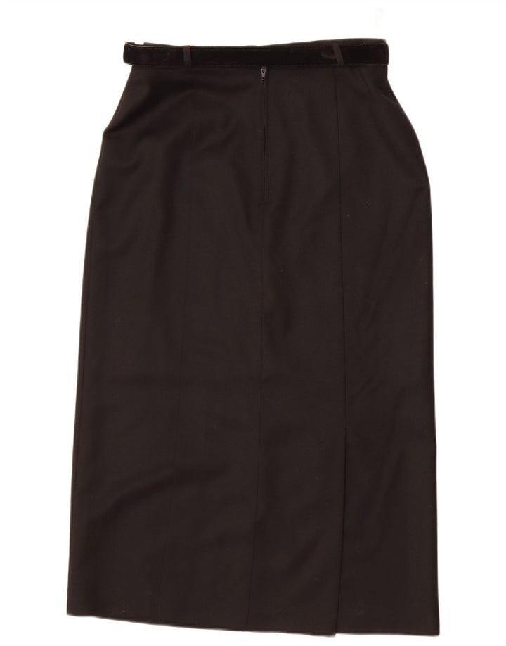 St. Bernard Γυναικεία Midi Φούστα US 12 Large W30 Μαύρη Μάλλινη