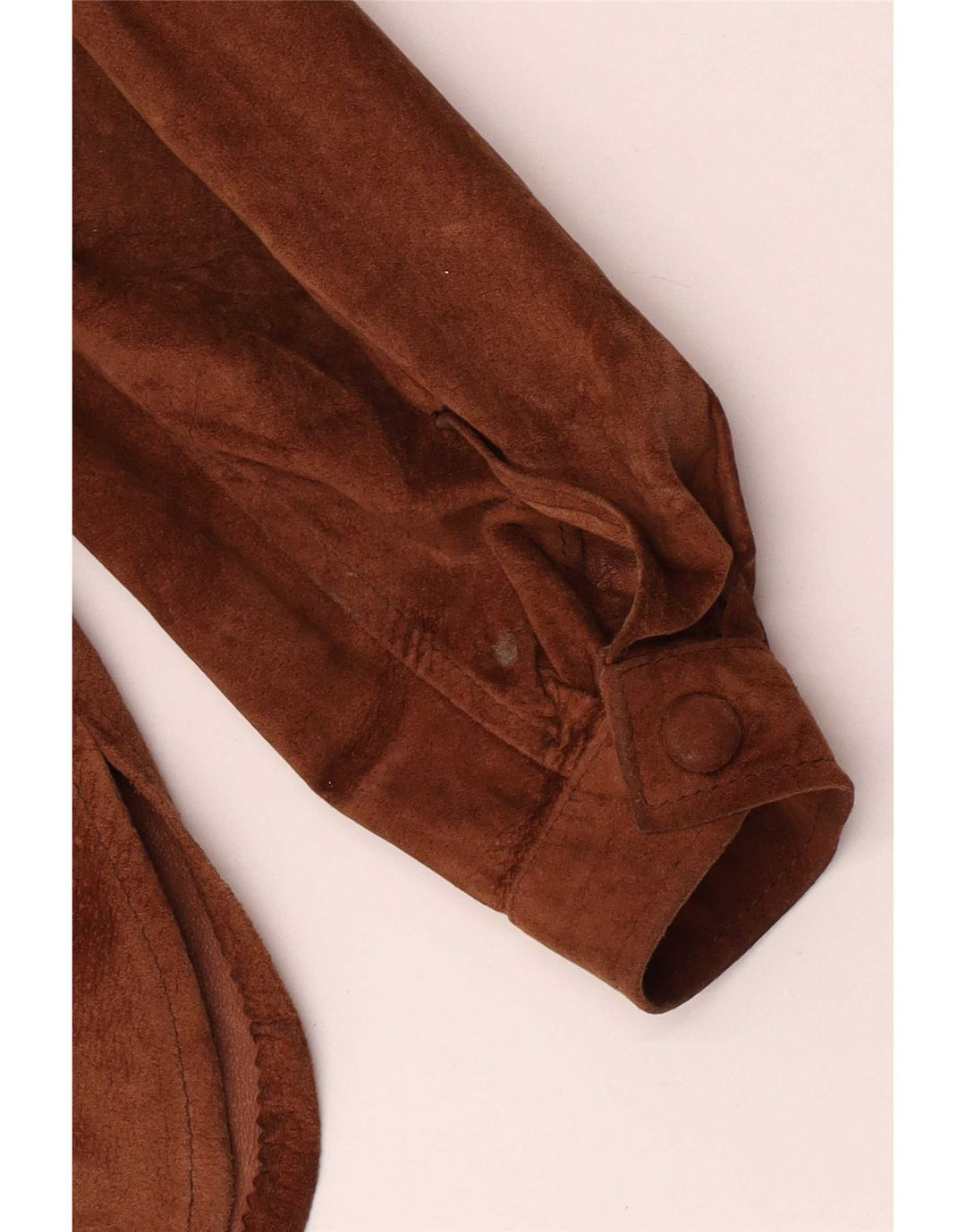 Vintage γυναικείο πουκάμισο Suede UK 12 Medium Brown