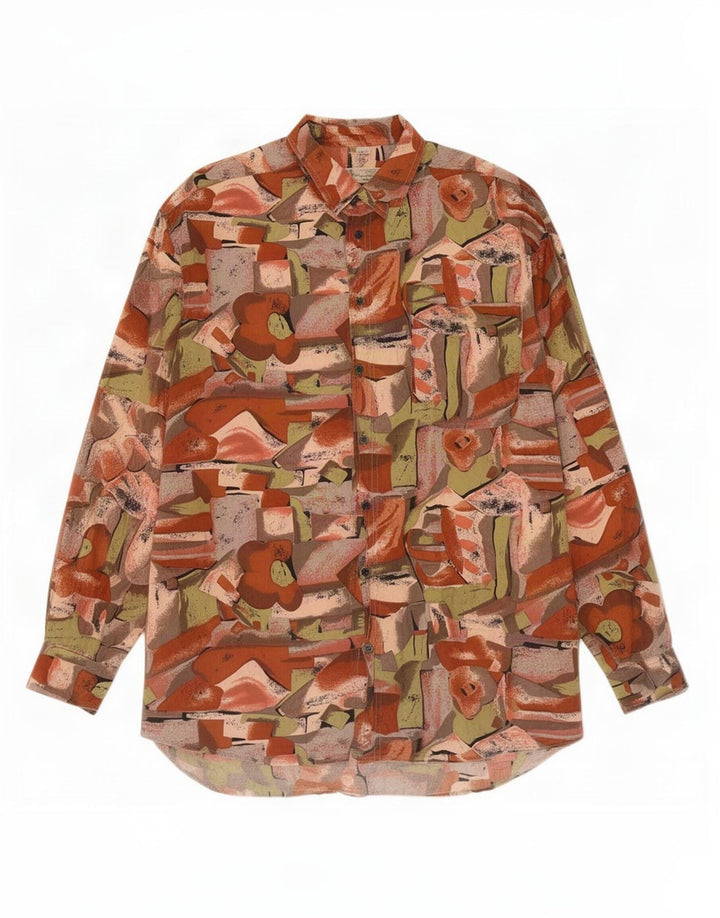 Angelo Litrico Ανδρικό πουκάμισο Abstract Pattern Μέγεθος 43/44 XL Πολύχρωμο μετάξι