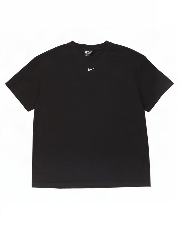 Ανδρικό μπλουζάκι Nike, μεσαίο μαύρο βαμβακερό